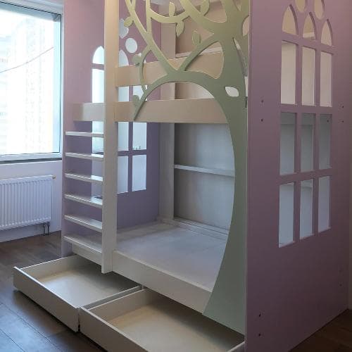 Кровать детская двухэтажная с ящиками